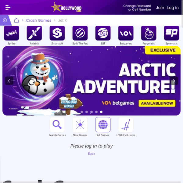 Hollywoodbets Crash Games: JetX and Arctic Adventure