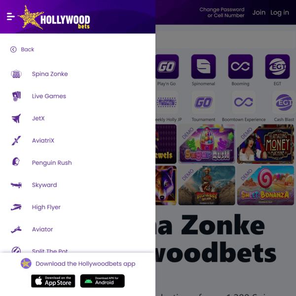 Full List of Hollywoodbets Spina Zonke Games
